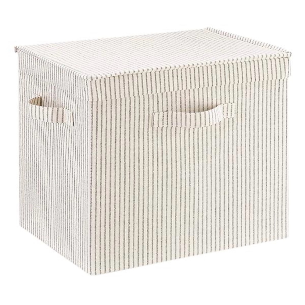 Container Store Fabric Storage Box Farmhouse color - Big